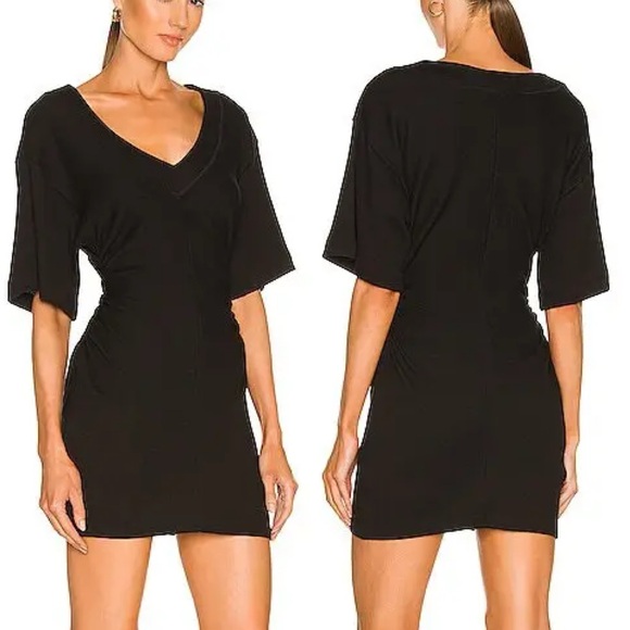 L'Academie Abriana Cotton T Shirt Dress in Black - Size S - Picture 3 of 14